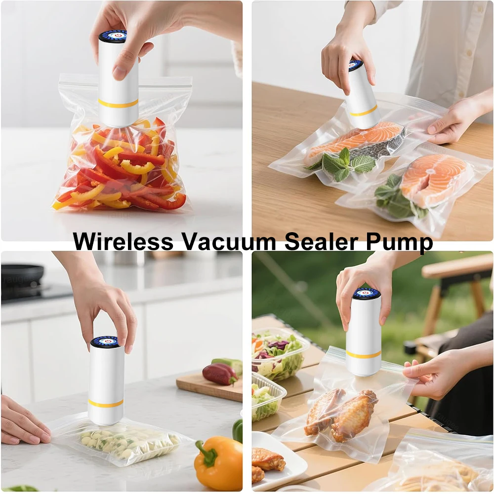 Mini Electric Air Pump Rechargeable for Food Fresh-Keeping Vacuum Sealed Bag Storage Bag Automatic Vacuum Compression Machine
