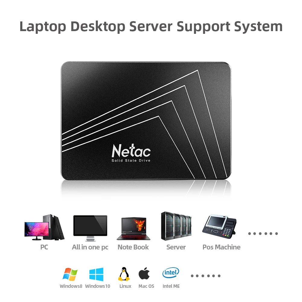 Netac SATA SSD Hard Drive 128GB 256GB 512GB 1TB 2TB SATA3 2.5Inch Disks Laptop Internal Hard Drive HDD Hard Disk for PC Laptop