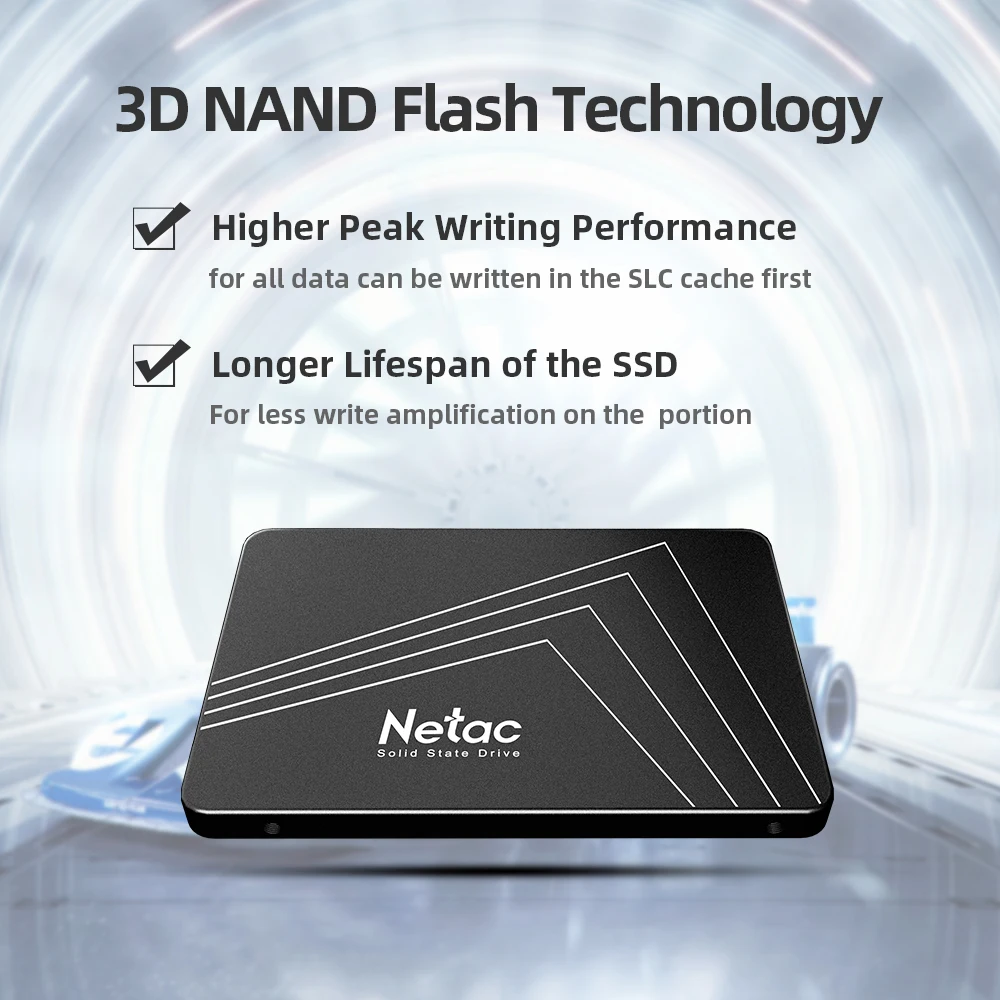 Netac SATA SSD Hard Drive 128GB 256GB 512GB 1TB 2TB SATA3 2.5Inch Disks Laptop Internal Hard Drive HDD Hard Disk for PC Laptop