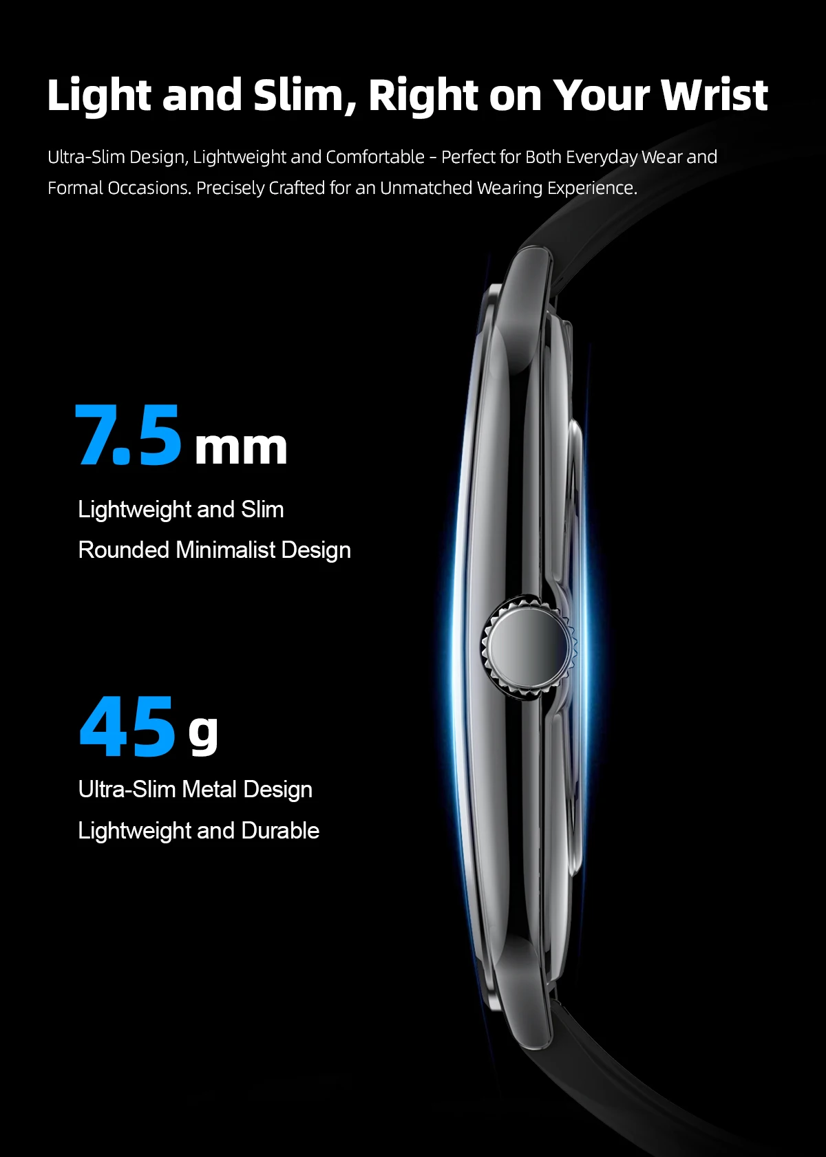 New Ultra Thin Smart Watch Men 1.96' AMOLED HD Pixel Display Always Show Time BT Call Reminder Smartwatch Ladies For Android iOS