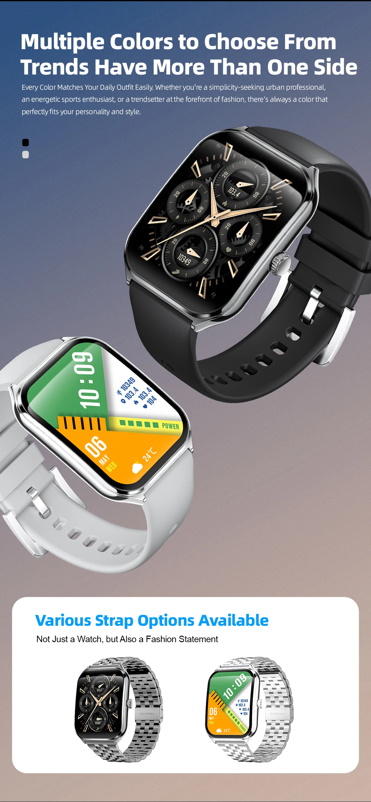 New Ultra Thin Smart Watch Men 1.96' AMOLED HD Pixel Display Always Show Time BT Call Reminder Smartwatch Ladies For Android iOS