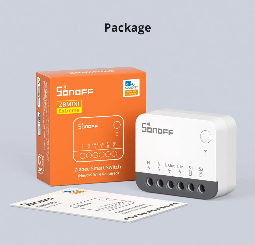 SONOFF ZBMINIR2 Extreme Zigbee Smart Switch Detach Relay External Switch Remote Control via eWeLink Support ZBBridge-U Gateway