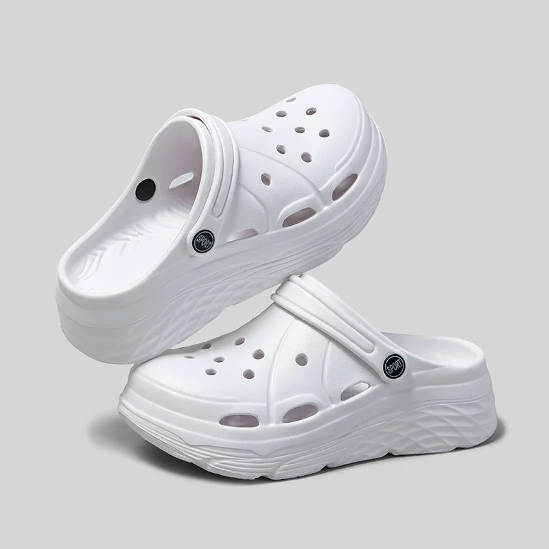 Women's Fashion Platform Sandals Summer 2025 Thick Sole Soft Eva Clogs Garden Shoes for Women Hollow Out Non Slip Beach Sandals