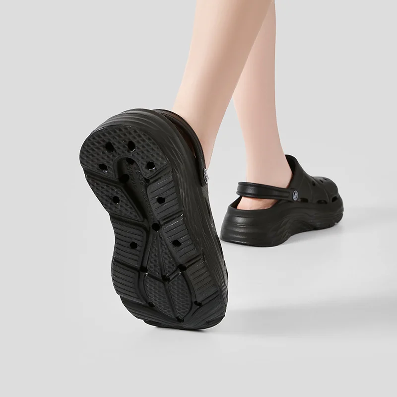 Women's Fashion Platform Sandals Summer 2025 Thick Sole Soft Eva Clogs Garden Shoes for Women Hollow Out Non Slip Beach Sandals