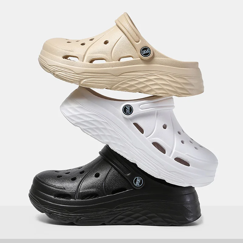 Women's Fashion Platform Sandals Summer 2025 Thick Sole Soft Eva Clogs Garden Shoes for Women Hollow Out Non Slip Beach Sandals