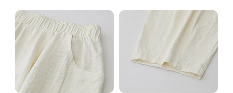CHIC VEN Women White Pants Solid Casual Elastic Waist High Waisted Pleated Wide Leg Female Trousers Fold Summer 2025 Clothing