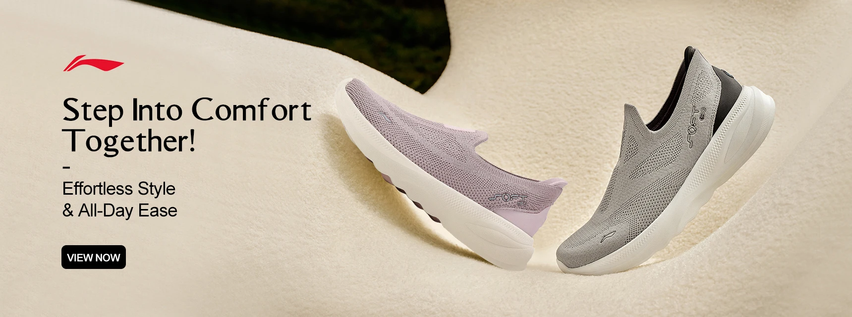 Li-Ning Men's SOFT GO 2 KNIT Slip-on Casual Walking Shoes Cushion Comfy Stable LiNing Mesh Jogging Daily Sports Sneakers AGLV017