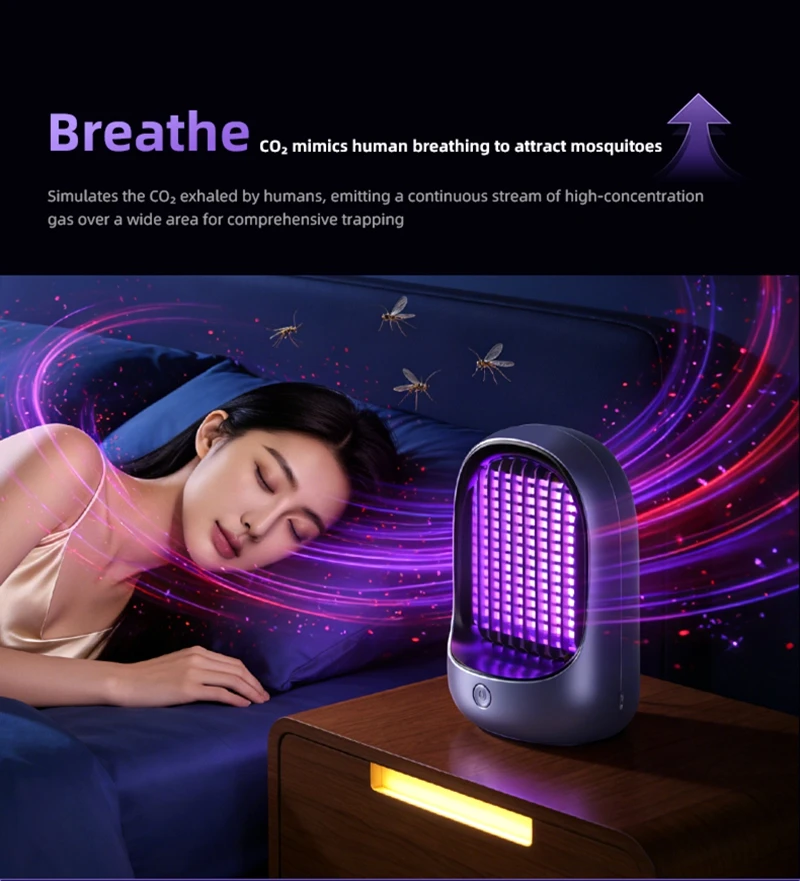 Lenovo Mosquito Repellent Killer USBRechargeable Outdoor Killer Bug Zapper Mosquito Racket Insect Killer Electric Shocker Indoor