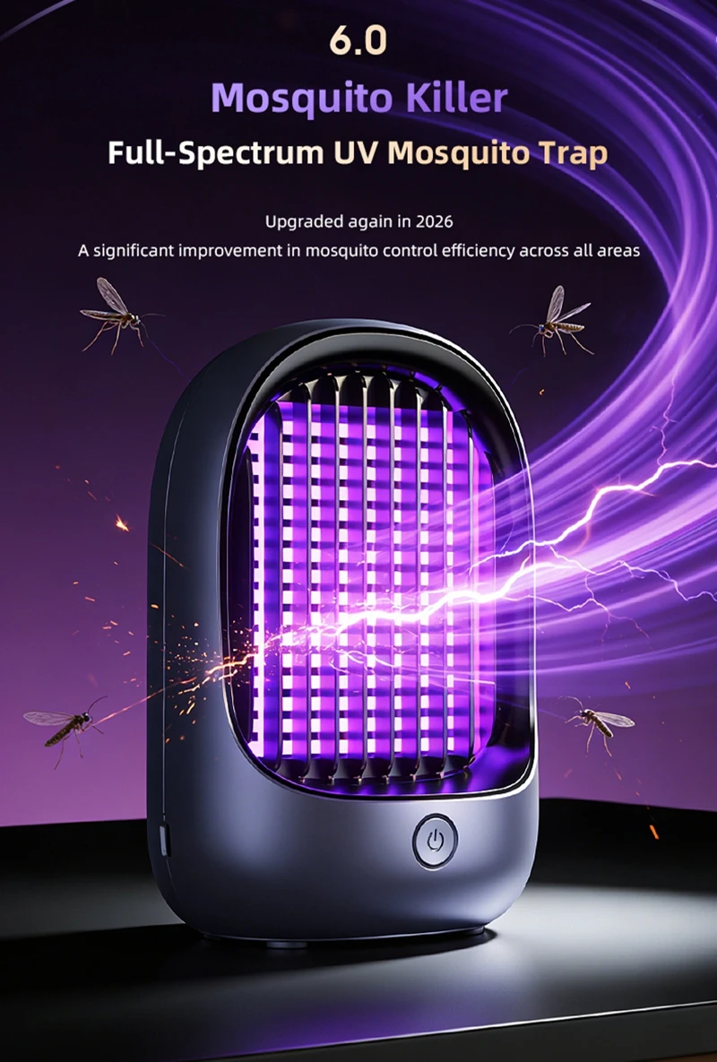 Lenovo Mosquito Repellent Killer USBRechargeable Outdoor Killer Bug Zapper Mosquito Racket Insect Killer Electric Shocker Indoor