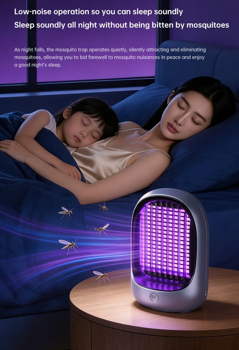 Lenovo Mosquito Repellent Killer USBRechargeable Outdoor Killer Bug Zapper Mosquito Racket Insect Killer Electric Shocker Indoor