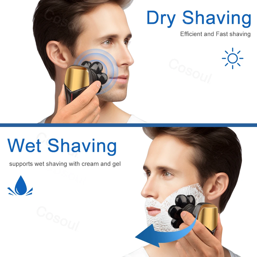 Cosoul Shaver for Men Electric Shaver Powerful Bald Head Shaver Beard Shaving Machine For Men Razor Husband Gift Boyfriend
