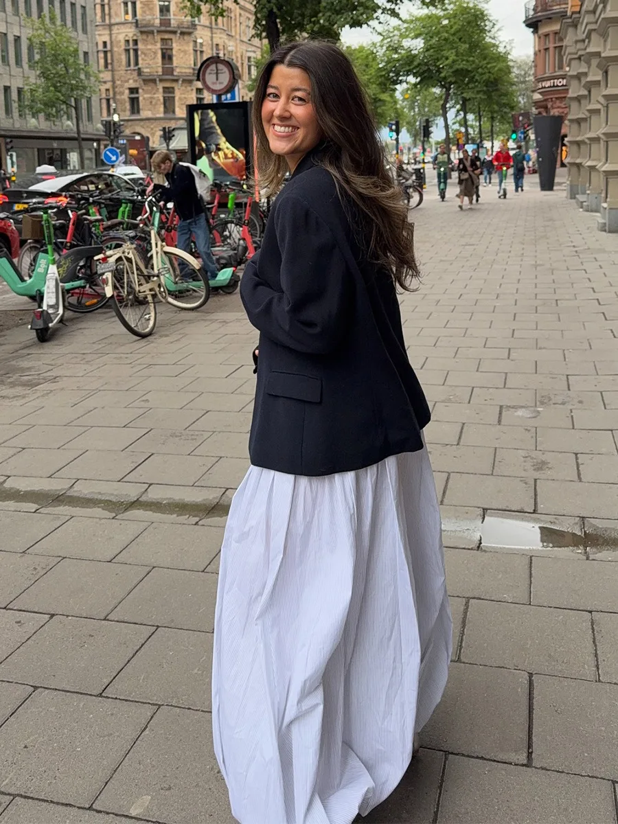 Bornladies Autumn Womens 100% Cotton Loose Lantern Style Wide Leg Pants Street Style Casual Lazy Pants Fashion Trousers