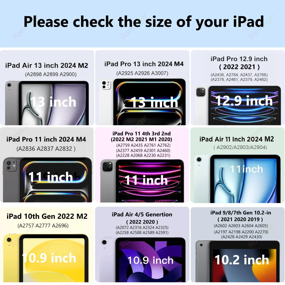 Y Fold Magnetic Case For iPad A19 2026 A16 2025 Air5 4 Air11 13 M4 M3 M2 M5 Pro11 13 12.9 10th 9th 8th 6/5th 10.9 10.5 10.2 9.7