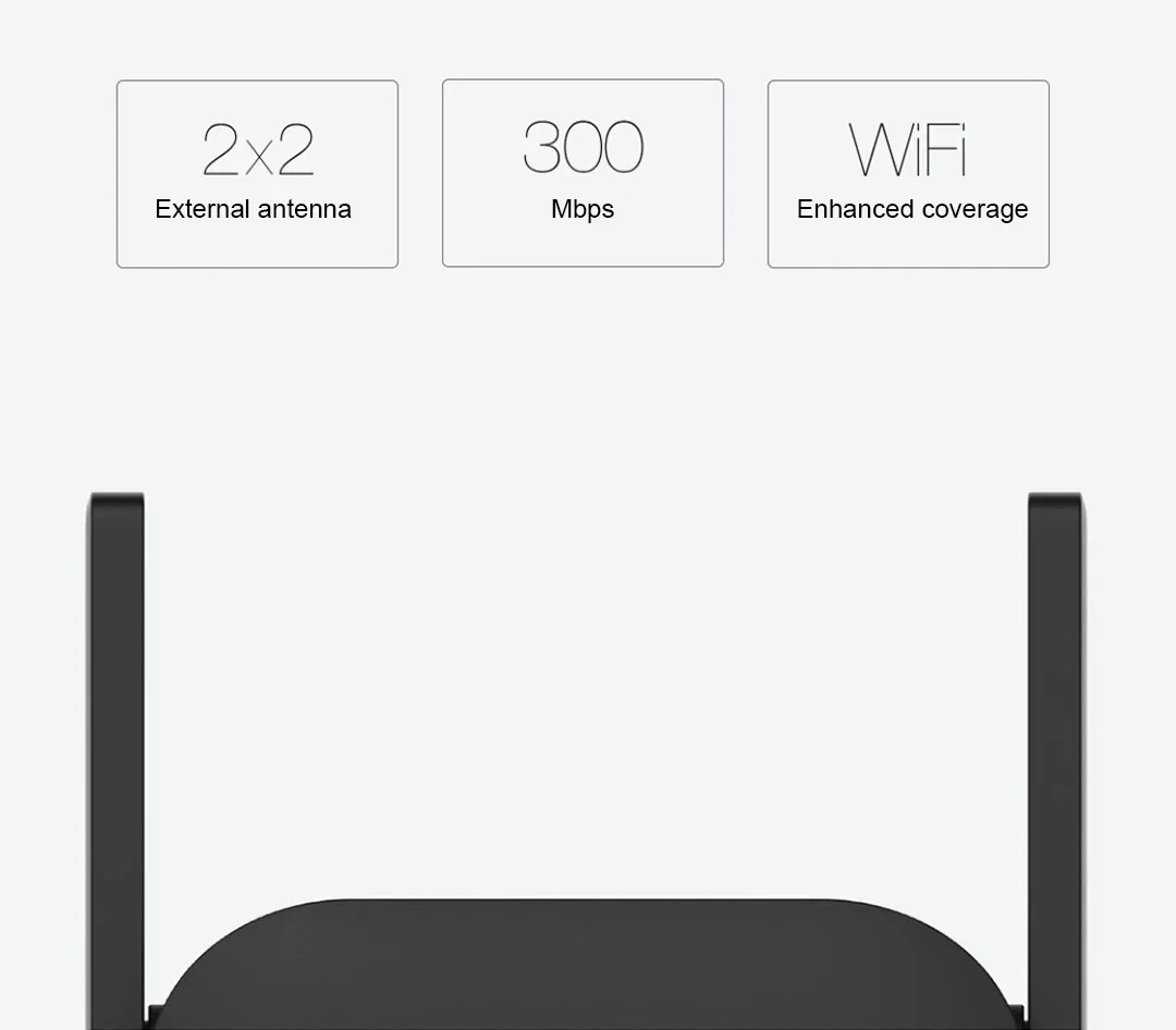 XIAOMI New WiFi Amplifier Pro，300M 2.4G Network Expander Repeater Power Extender Roteador，2 Antenna，For Mi Router Wi-Fi