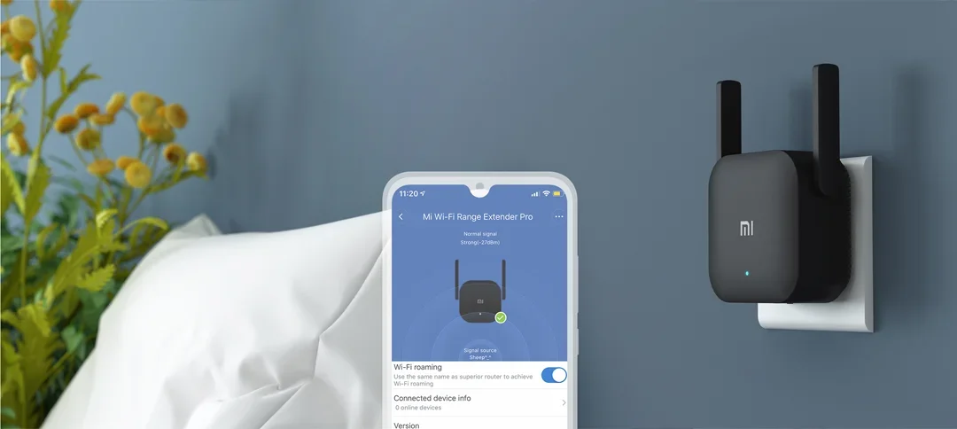 XIAOMI New WiFi Amplifier Pro，300M 2.4G Network Expander Repeater Power Extender Roteador，2 Antenna，For Mi Router Wi-Fi