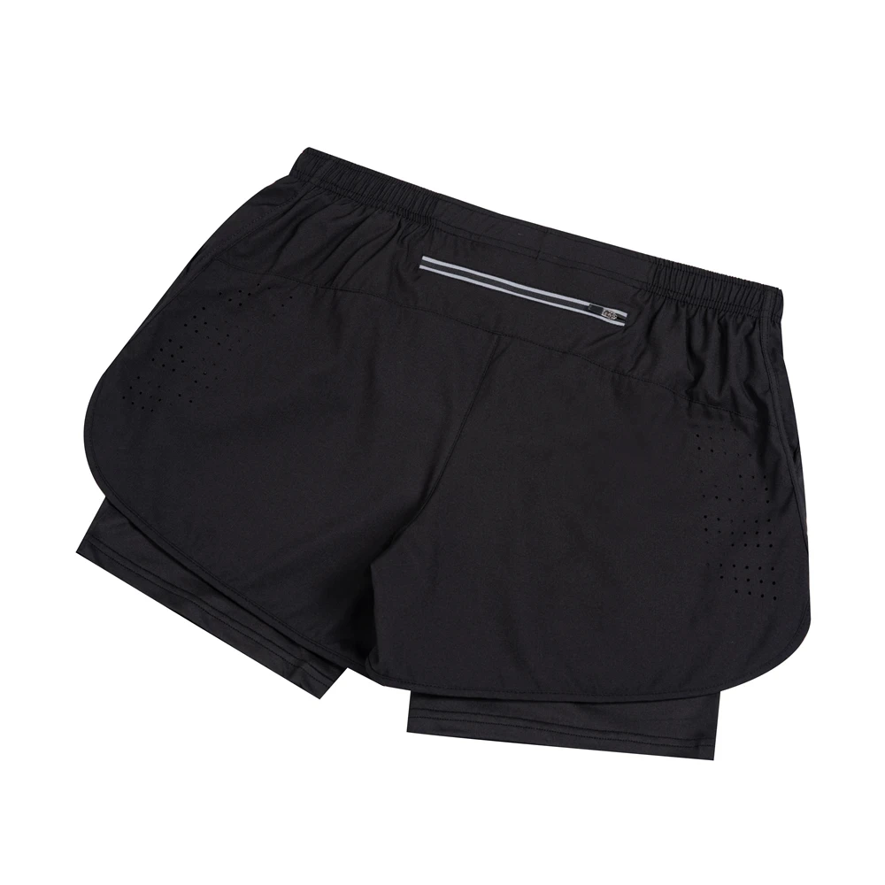 Summer Men's Reflective Running Shorts Fitness Quick Drying Double-Layer Shorts Men's Exercise Training Bodybuilding Shorts