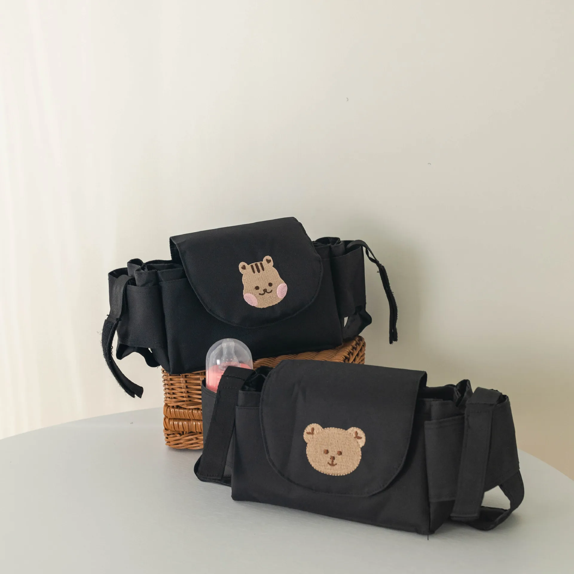 Baby Stroller Bag Pram Organizer Baby Accessories Cup Holder Newborn Trolley Portable Travel Car Bags for Carriages Universal