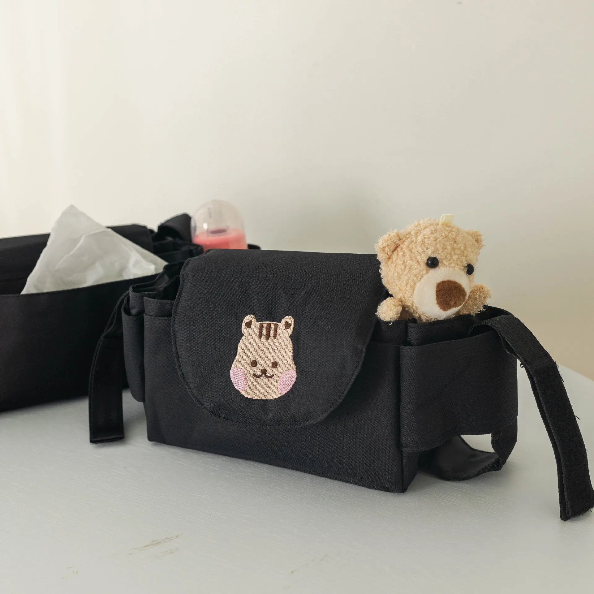 Baby Stroller Bag Pram Organizer Baby Accessories Cup Holder Newborn Trolley Portable Travel Car Bags for Carriages Universal