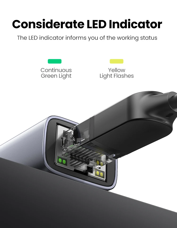 UGREEN USB Ethernet Adapter USB 3.0 Network Card to USB RJ45 Lan for PC Windows 10 Xiaomi Mi Box 3/S Nintend Switch Ethernet USB