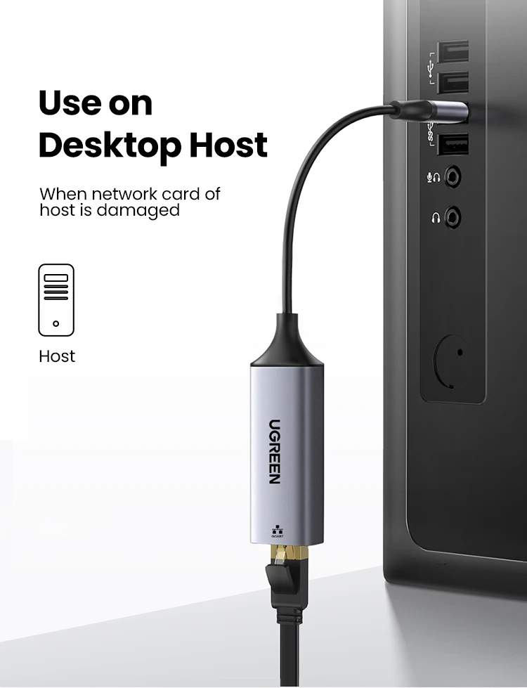 UGREEN USB Ethernet Adapter USB 3.0 Network Card to USB RJ45 Lan for PC Windows 10 Xiaomi Mi Box 3/S Nintend Switch Ethernet USB