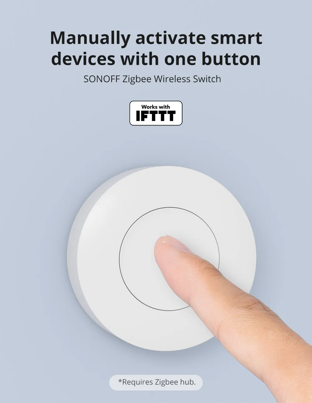 SONOFF SNZB-01P Smart Zigbee Wireless Switch 1-10PCS Smart Scene via eWeLink Two-Way Control with TX Ultimate NSPanel Pro Switch