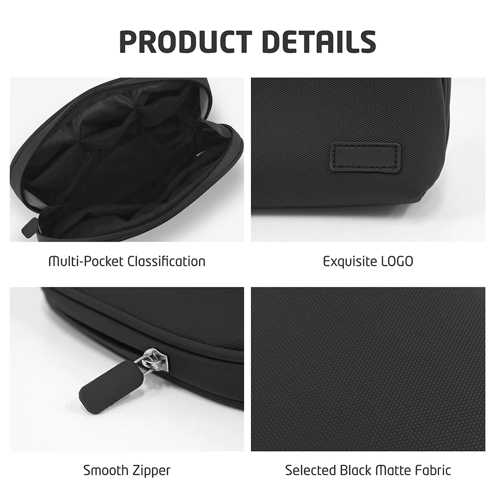 Cable Storage Bag Waterproof Digital Electronic Organizer Portable USB Data Line Charger Plug Storage Bag Travel Makeup Bag