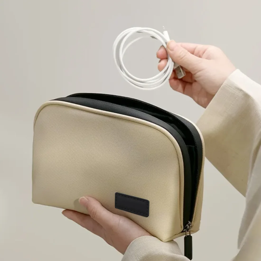 Cable Storage Bag Waterproof Digital Electronic Organizer Portable USB Data Line Charger Plug Storage Bag Travel Makeup Bag