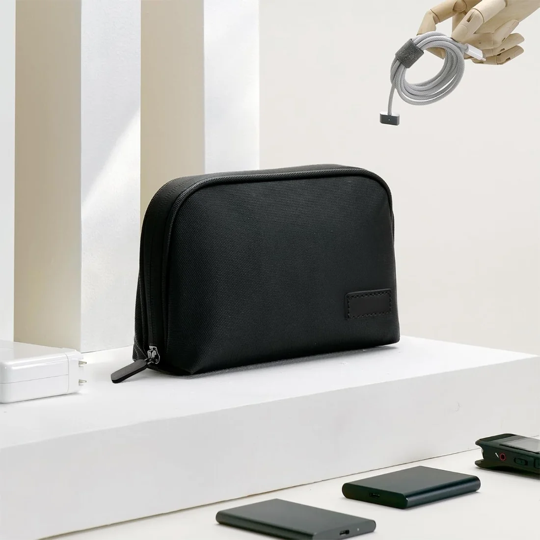 Cable Storage Bag Waterproof Digital Electronic Organizer Portable USB Data Line Charger Plug Storage Bag Travel Makeup Bag