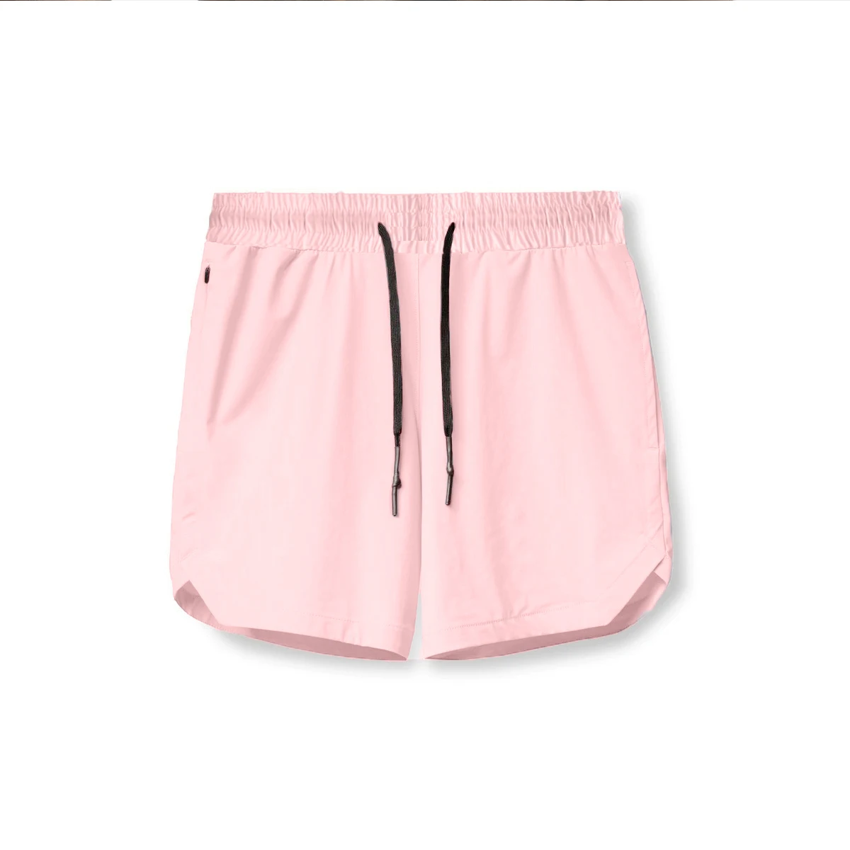 2024 New Men's Shorts Single-Layer Woven Quick Dry Solid Color Running Fitness Sports Casual American Fifth Pants Comfortable