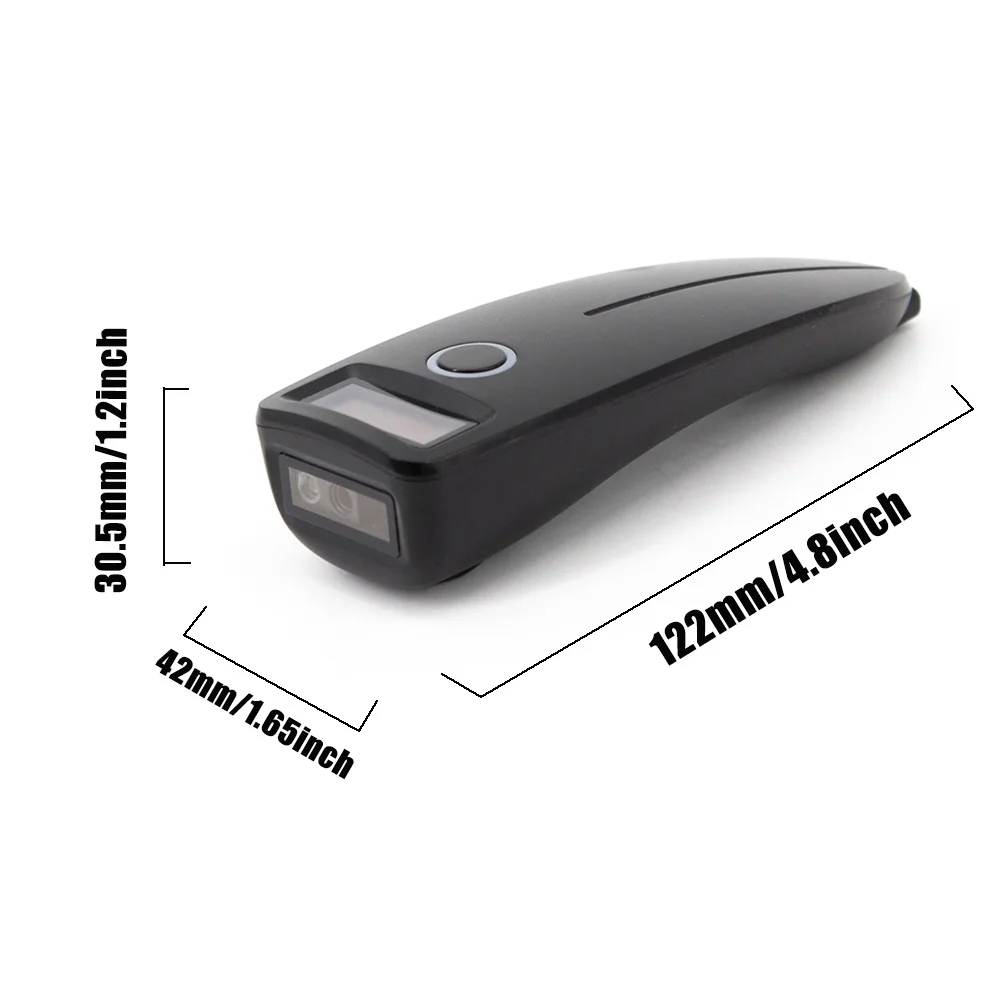 2D Barcode Scanner Mini 2.4G Wireless Bluetooth Handheld Portable 1D 2D QR Code Data Matrix PDF417 Reader With Storage Function