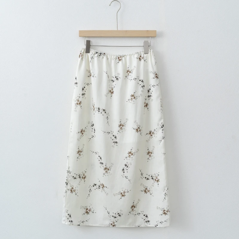 2026 Summer Women Fashion Floral print Skirt comfortable Linen blends skirts