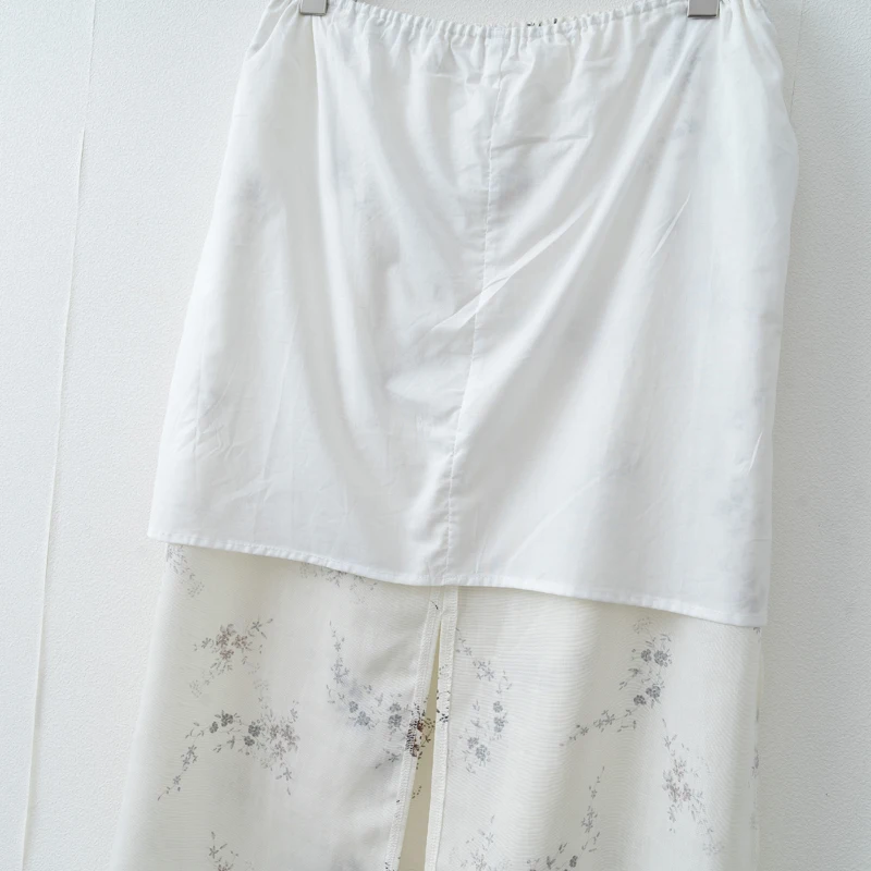 2026 Summer Women Fashion Floral print Skirt comfortable Linen blends skirts