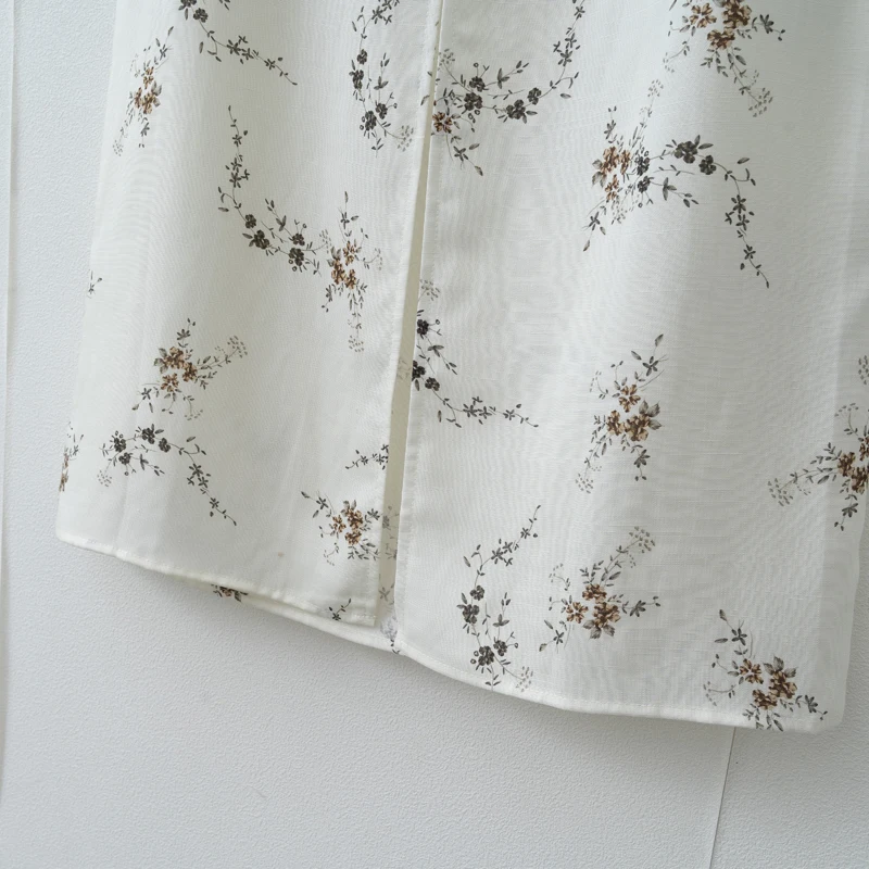 2026 Summer Women Fashion Floral print Skirt comfortable Linen blends skirts