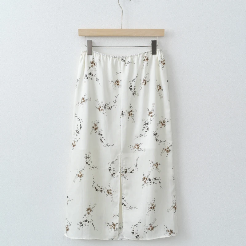 2026 Summer Women Fashion Floral print Skirt comfortable Linen blends skirts