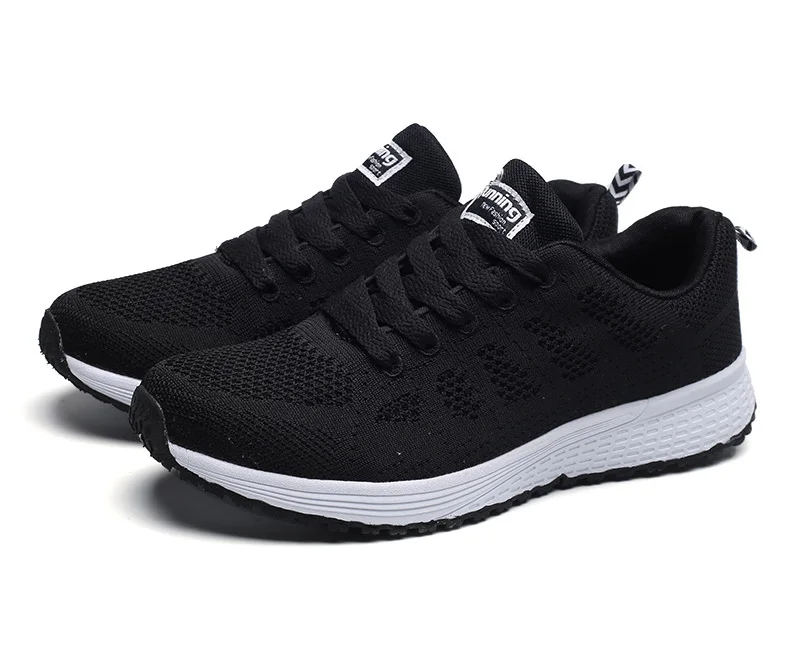 Women Casual Shoes Fashion Breathable Walking Mesh FlatShoesSneakers White Female Footwear
