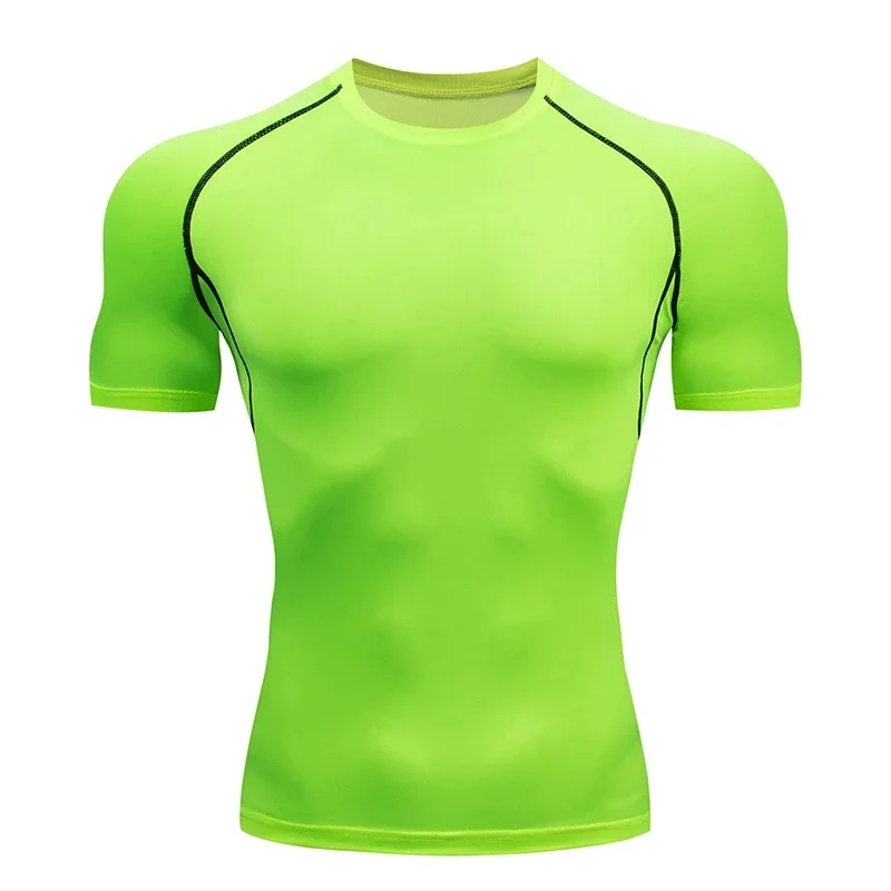 Men's UV Protection Rash Guard Surfing Diving Tee Tight Short Sleeve Swimwear Top Jellyfish Proof Swimming Floatsuit