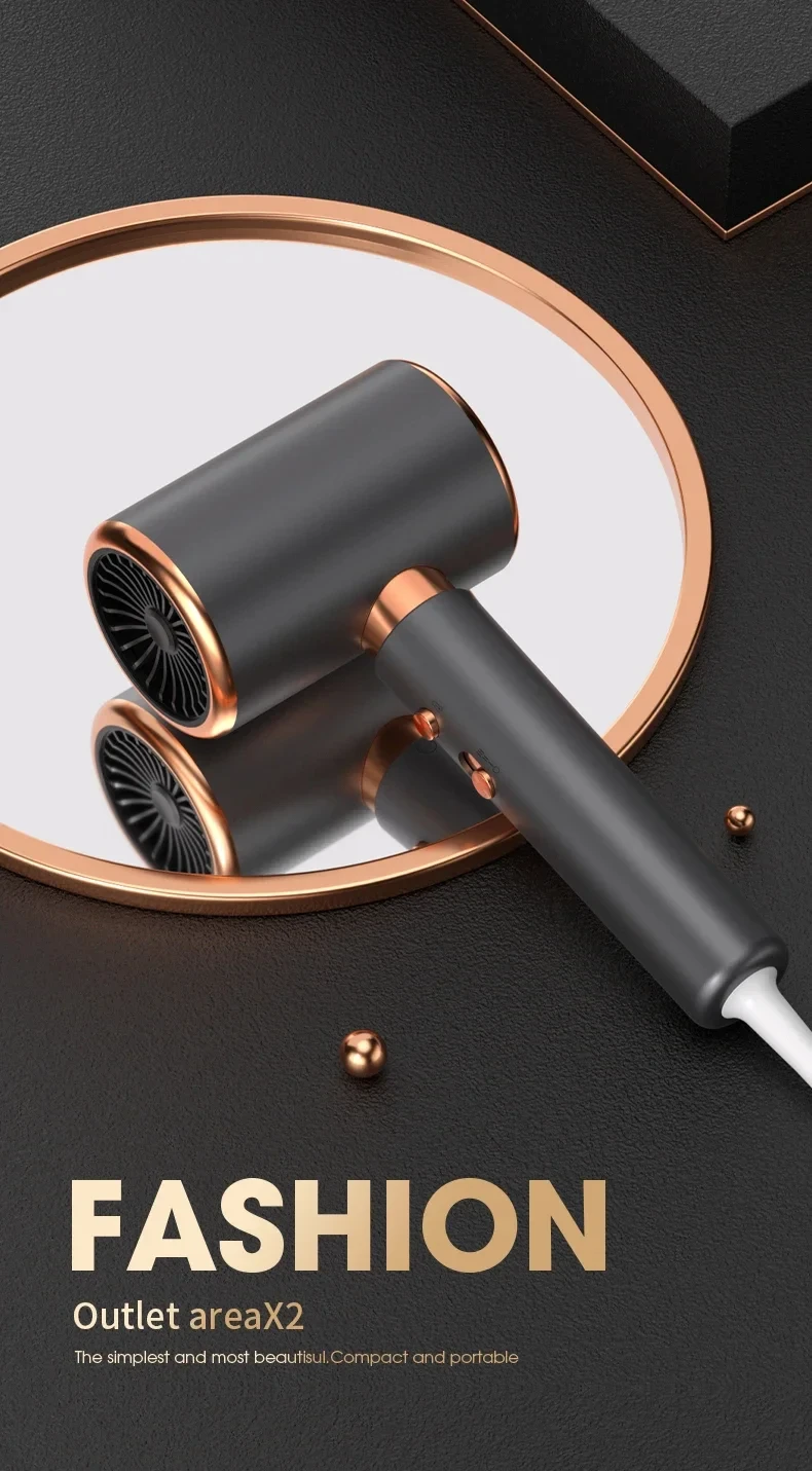 Salon Hair Dryer 2000W Professional Hot Cold Air Brush Negative Ionic Blow Dryer Strong Power 5th GearHairdryerblowdryerwithcomb