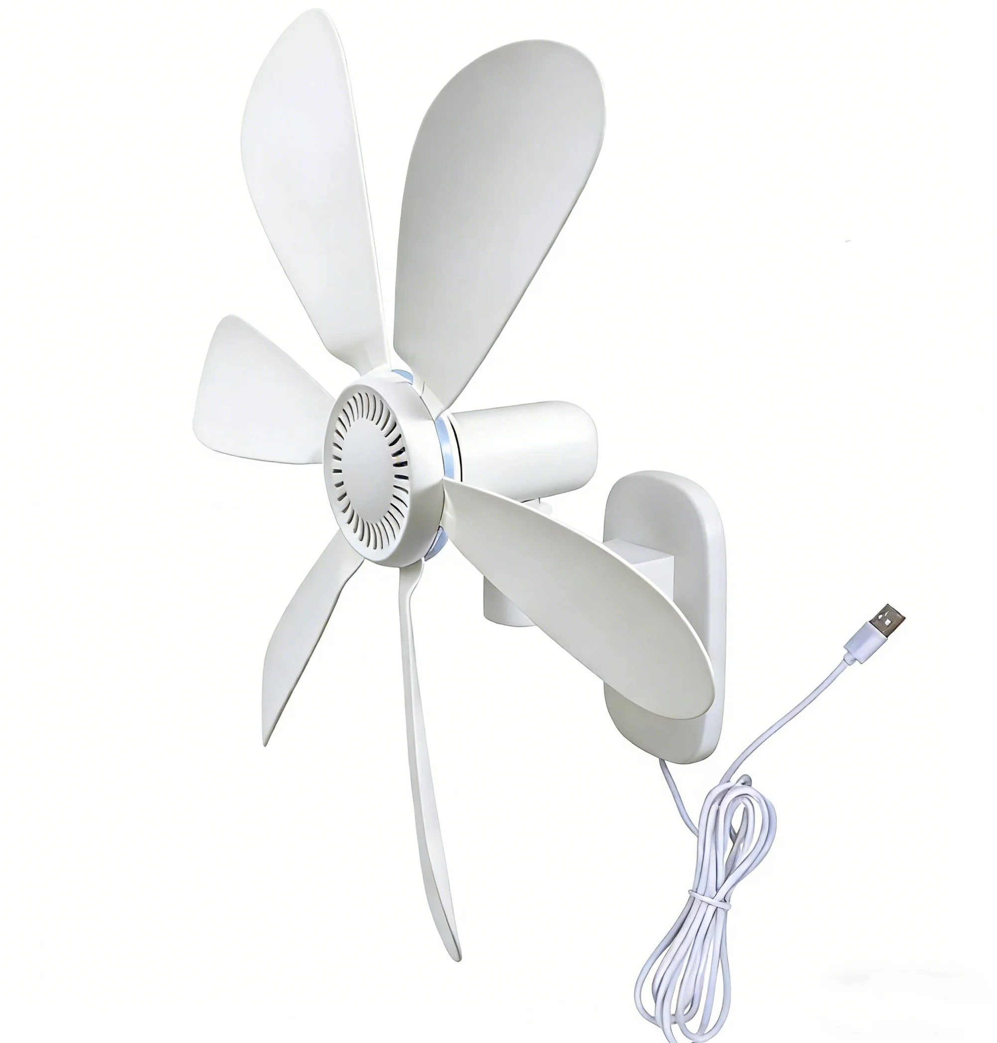 16.5-Inch Wall Mount Fan with Remote and Timer Small 5V USB Fan with Powerful 4 Speeds Quiet Corner Fans for Bedroom Kitchens