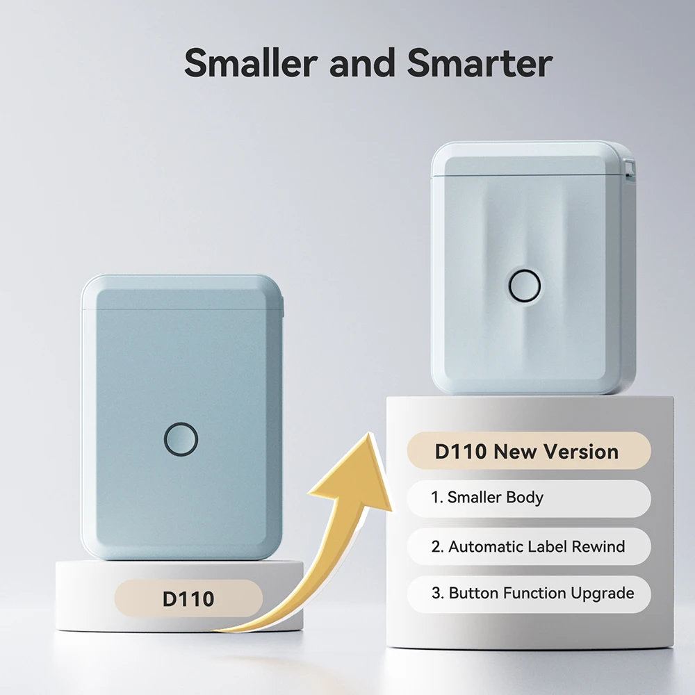 Niimbot D110 Mini Handheld Thermal Label Maker Wireless Sticker Machine Inkless Pocket with Label Sticker for Home Office