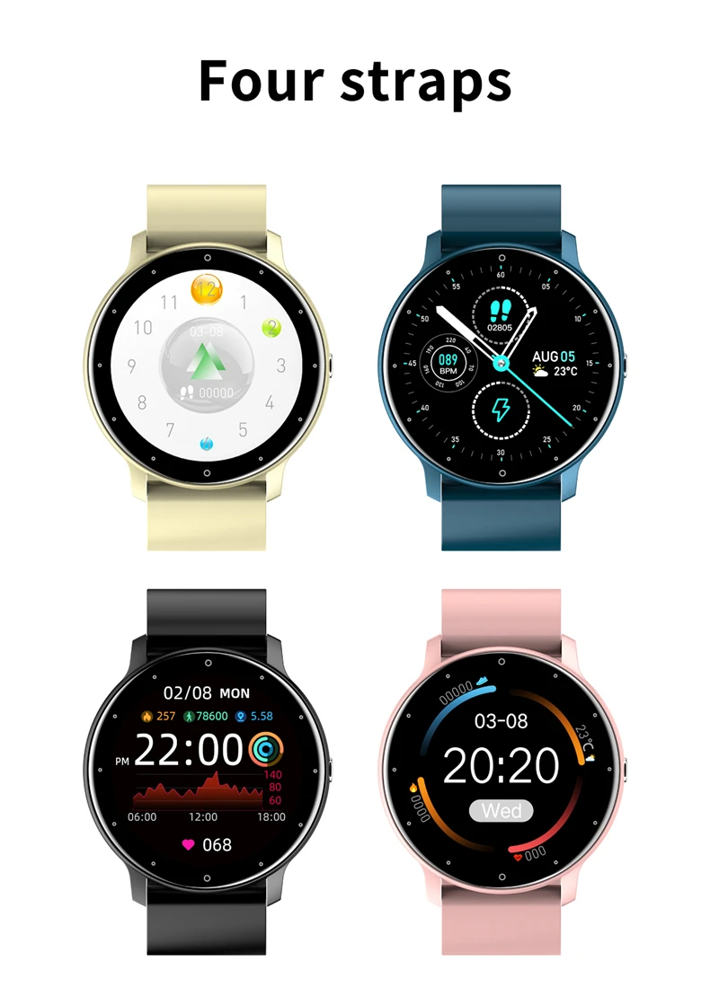 LIGE Smart Watch Women Men Full Touch Screen Bluetooth Call Smartwatch Waterproof Sports Fitness Tracker Watches for Android iOS