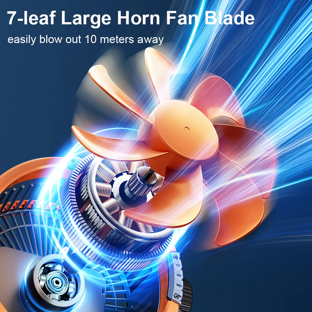 Camping Fan 20000mAh Rechargeable Battery Wireless Portable Outdoor Camping Fan Tent Ceiling Fan with Hook and LED AirCirculator