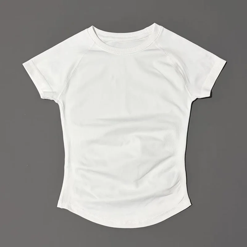 Women Sports T-Shirt Round Neck Short Sleeve Breathable Stretchy Tops Gym Fitness Yoga Running Workout Casual Athletic Shirts