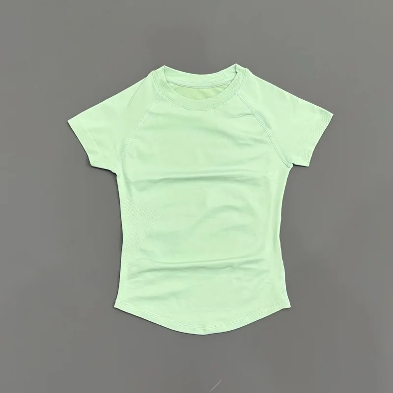 Women Sports T-Shirt Round Neck Short Sleeve Breathable Stretchy Tops Gym Fitness Yoga Running Workout Casual Athletic Shirts