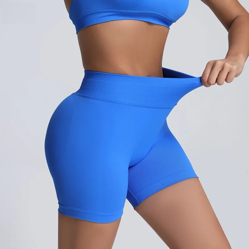 HISTELLO Sports Shorts 4.5‘’ High Waist Women Yoga Workout Shorts Seamless Leggings Stretch Fitness Sweatpants Gym Short