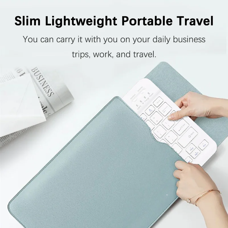 Wireless Bluetooth-compatible Keyboard For Android iOS Tablet Ultra-Thin 78 Keys Rechargeable Portable Compact Design for iPad