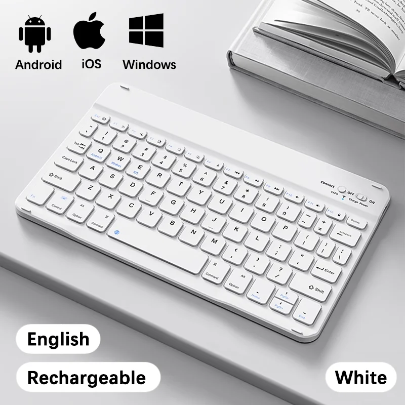 Wireless Bluetooth-compatible Keyboard For Android iOS Tablet Ultra-Thin 78 Keys Rechargeable Portable Compact Design for iPad
