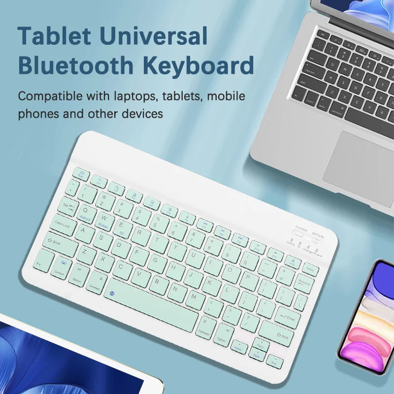 Wireless Bluetooth-compatible Keyboard For Android iOS Tablet Ultra-Thin 78 Keys Rechargeable Portable Compact Design for iPad