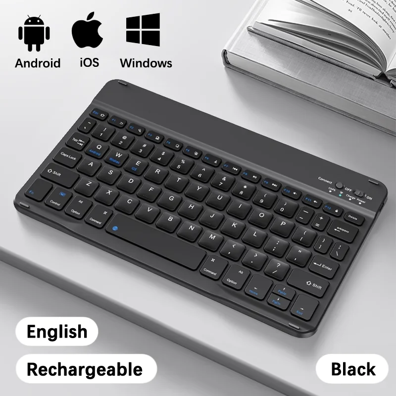 Wireless Bluetooth-compatible Keyboard For Android iOS Tablet Ultra-Thin 78 Keys Rechargeable Portable Compact Design for iPad