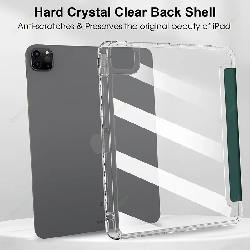 With Pencil Holder Case for iPad A16 A19 12th 11th 2026 Air11 13 Air8 M4 M3 M2 Pro11 12.9 13 M4 M5 Air4 5 10 9 8 7 9.7 10.2 10.5