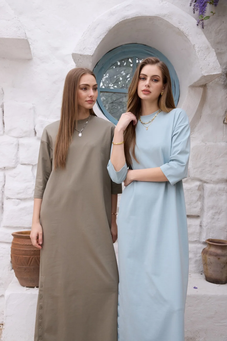 AS SS26 oversize loose T-shirt dress + V neck T-shirt + skirt set casual style woman clothes